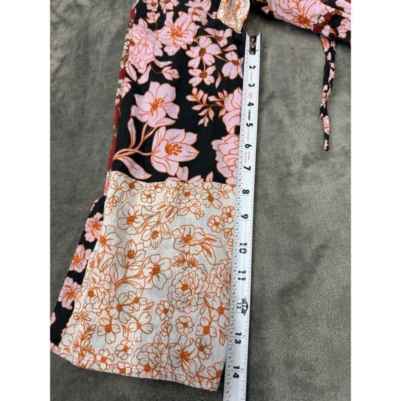 Johnny Was FLORA TIE BACK DRESS Patchwork Floral Multicolor Cotton sz M - Picture 13 of 16